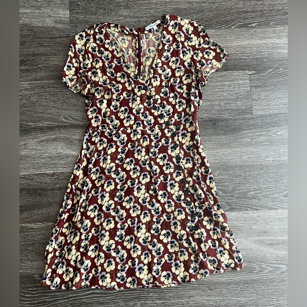 Madewell button wrap dress in viola floral - Picture 5 of 12